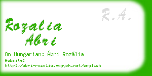 rozalia abri business card