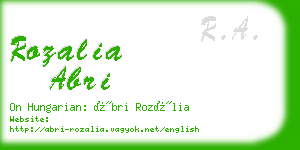 rozalia abri business card